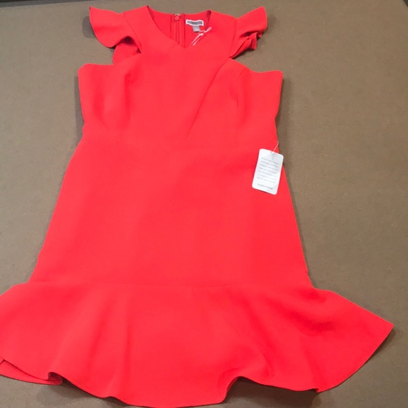 chelsea28 cross front ruffle dress